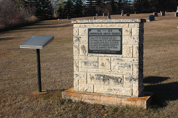 Moore Park United Church commemorative monument