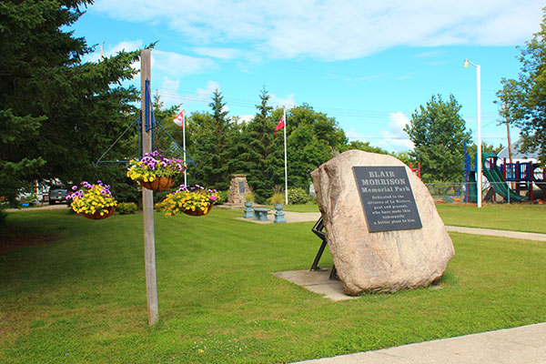 Morrison Memorial Park monument