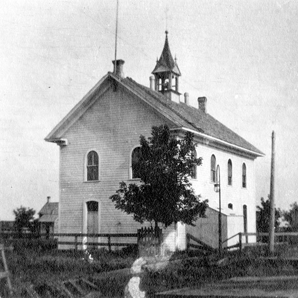 The original building for Morris School