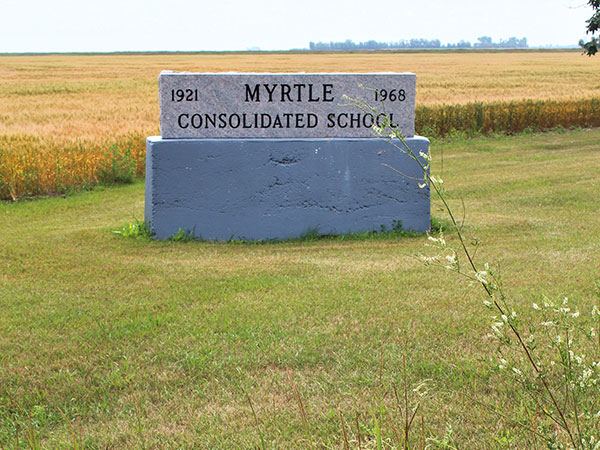 Myrtle School commemorative monument