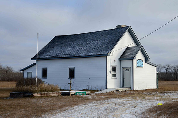The former Narcisse School building