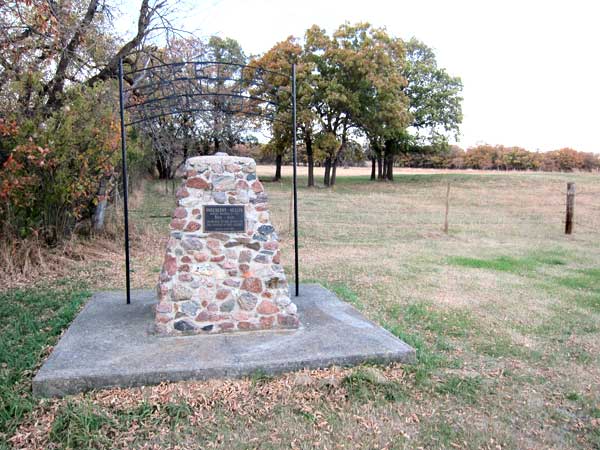 Monument near the former site of the Neelin School building