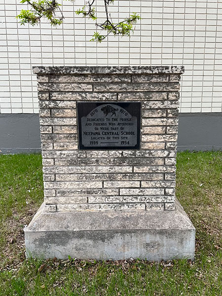 Neepawa Central School commemorative monument