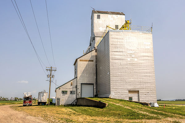 Former Manitoba Pool grain elevator at Nesbitt