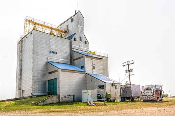 Former Manitoba Pool grain elevator at Nesbitt