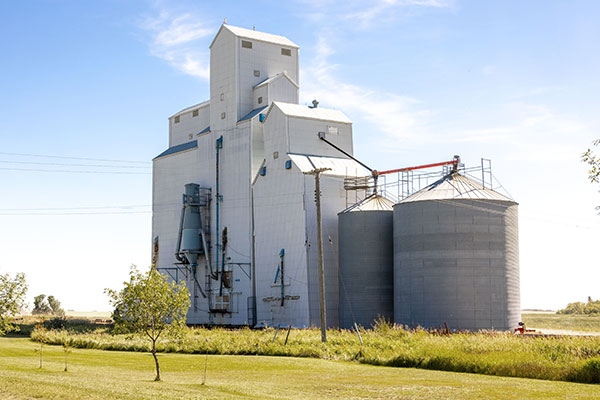 Former United Grain Growers elevator at Newdale