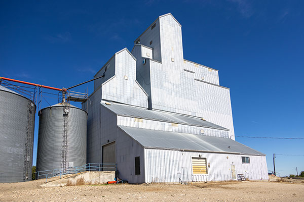 Former United Grain Growers elevator at Newdale