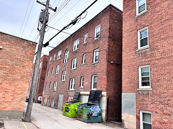 Rear view of the Newhaven Apartments
