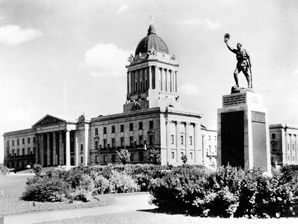 Next of Kin Monument with the Legislative Building in the background