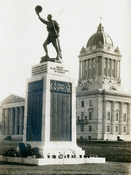 Next of Kin Monument with the Legislative Building in the background