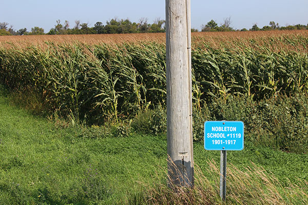 Nobleton School commemorative sign