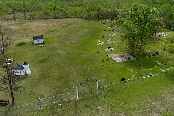Aerial view of Norris Lake Cemetery