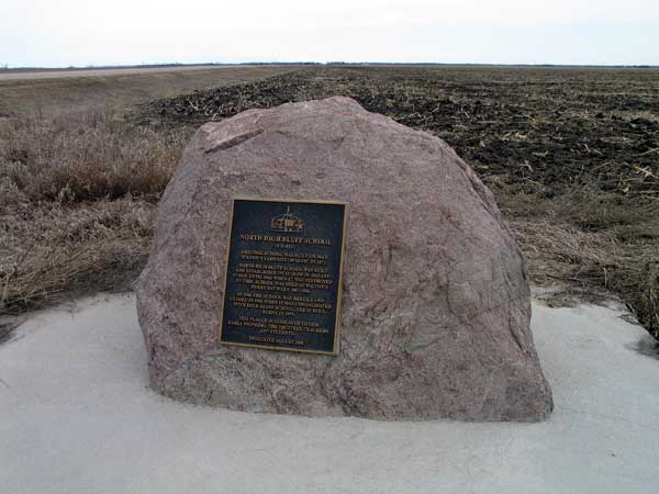North High Bluff School commemorative monument