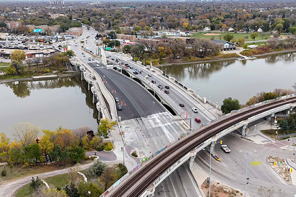 Aerial view of Norwood Bridge