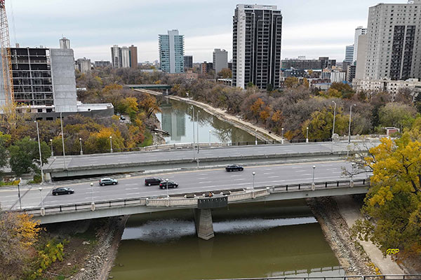 Aerial view of Norwood Bridge