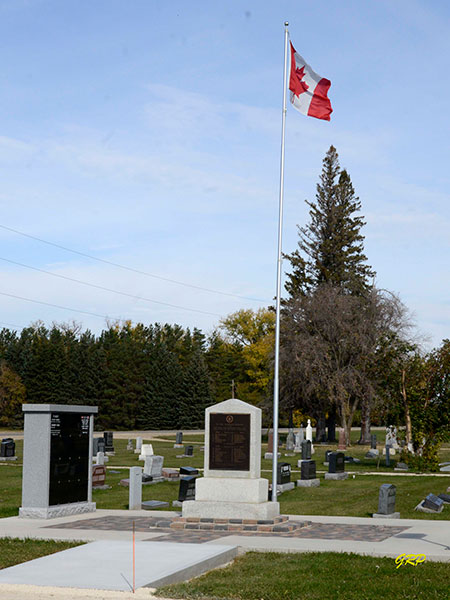 Oakville war memorial in the Oakville Cemetery