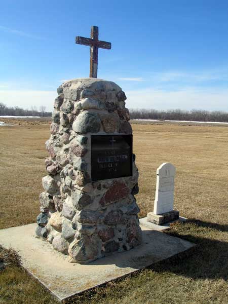 Belcourt memorial monument in the cemetery