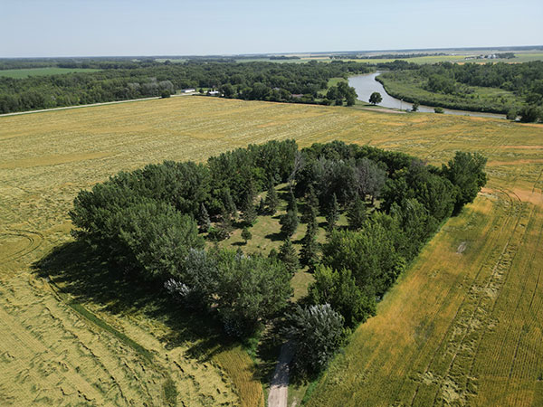 Aerial view of Sioux Cemetery