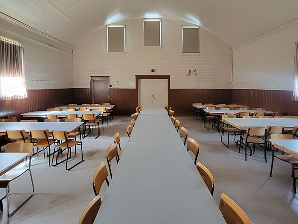 Interior of the Olha Community Hall