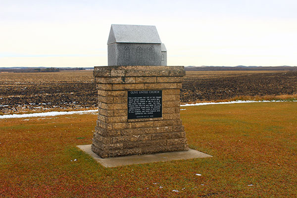 Olive United Church commemorative monument