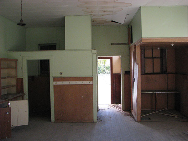 Interior of the former Pearce School building