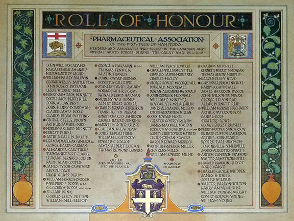 Pharmaceutical Association of Manitoba Roll of Honour