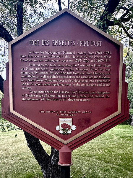 Pine Fort commemorative plaque