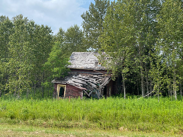 The former Canadian National Railway station at Piney