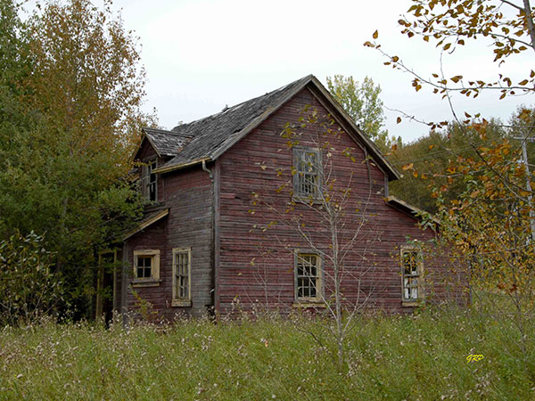 The former Canadian National Railway station at Piney