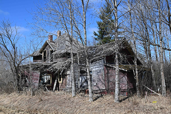 The former Canadian National Railway station at Piney