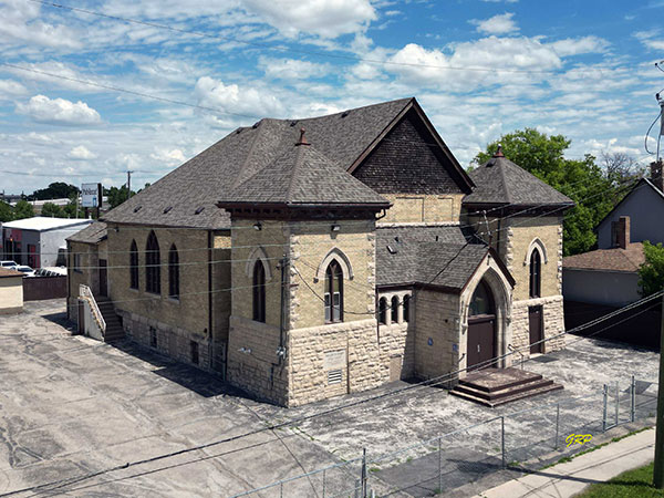 Aerial view of Our Lady of Lourdes Roman Catholic Church