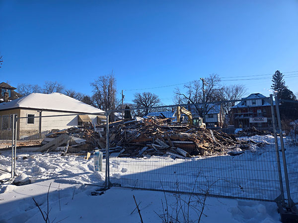 The remains of Polson House