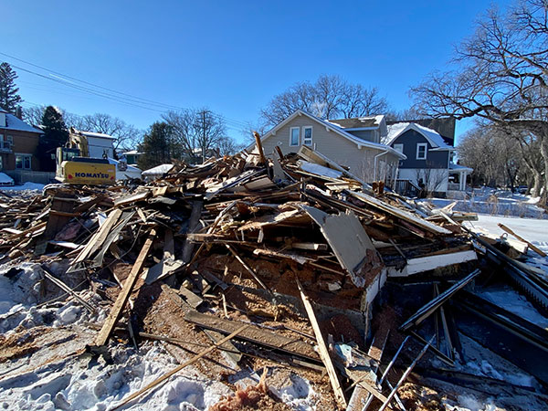 The remains of Polson House