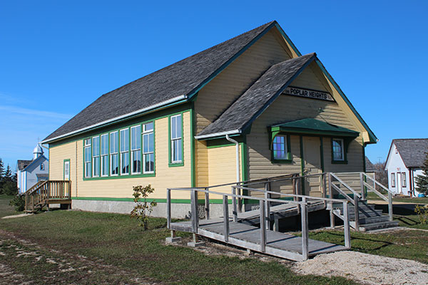 The former Poplar Heights School at the Arborg & District Multicultural Heritage Village