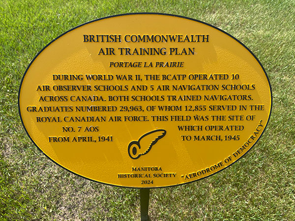 Commonwealth Air Training Plan commemorative plaque