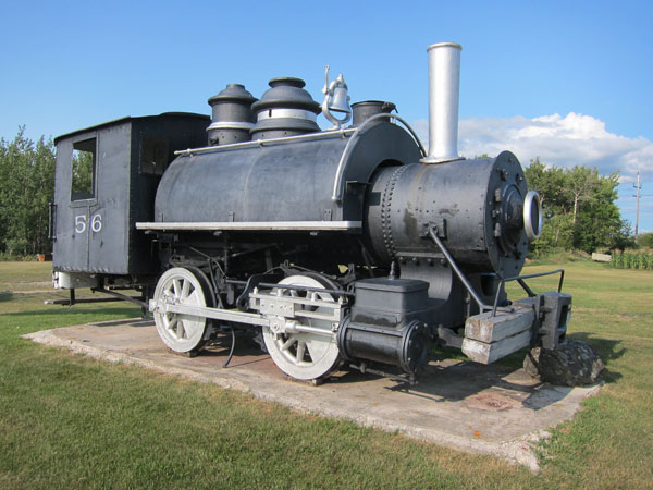 Steam locomotive at the former portland cement manufacturing facility