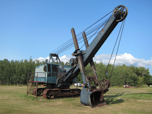 Steam shovel at the former portland cement manufacturing facility