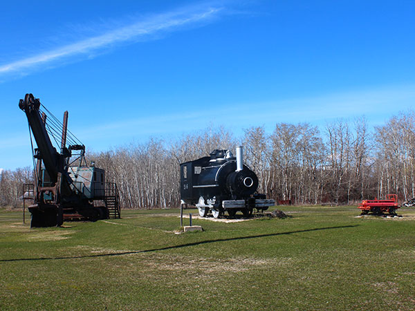 Steam shovel at the former portland cement manufacturing facility