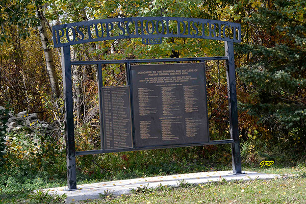 Postup School commemorative monument