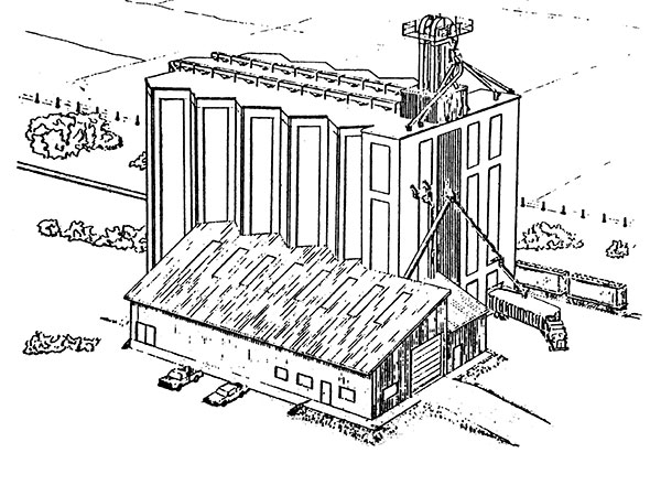 Engineering drawing of the Quadra elevator