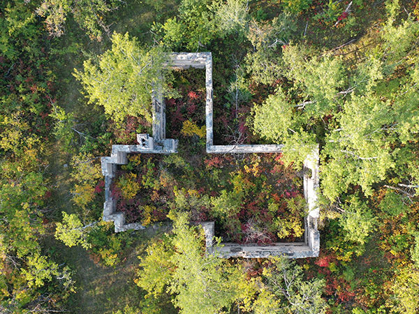 Aerial view of the Quarry Superintendent’s House