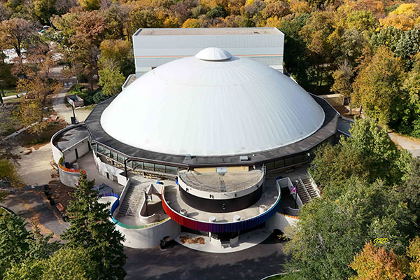 Aerial view of Rainbow Stage