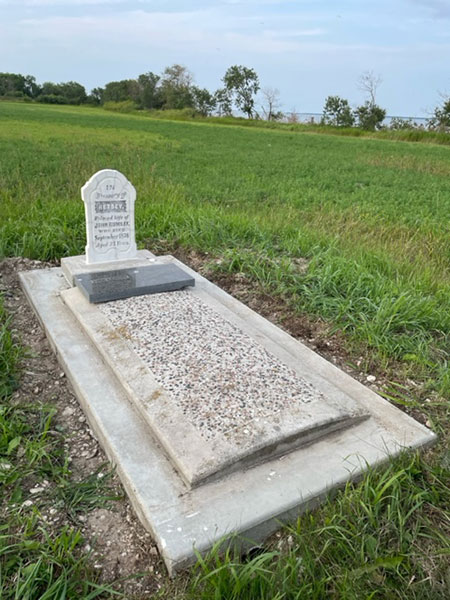 Ramsay grave under restoration