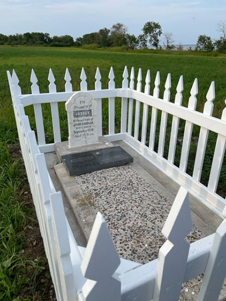 Ramsay grave after construction of a new fence