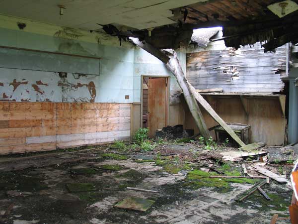 Interior of the former Ridgeville School building
