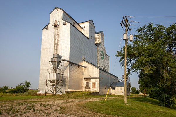 The former Cargill grain elevator and annex at Rivers