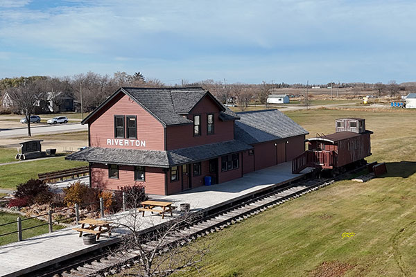 Aerial view of Riverton Transportation and Heritage Centre