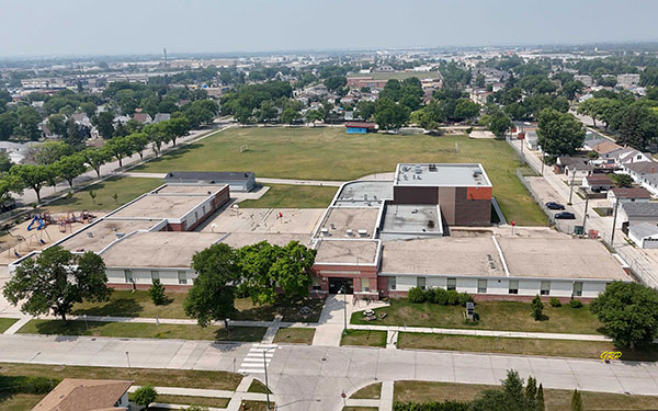 Aerial view of Robertson School