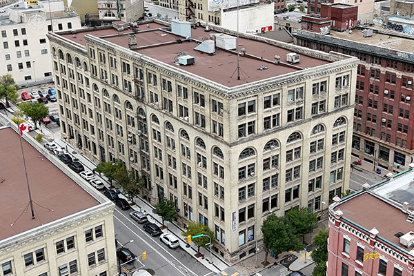 Aerial view of Robinson Little Building