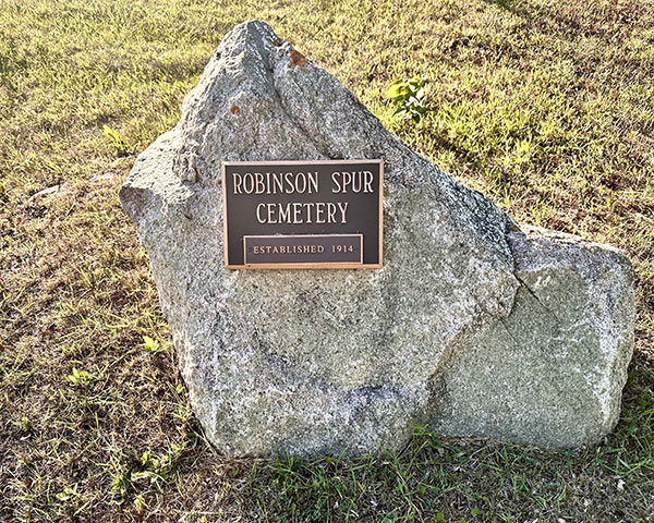 Robinson Spur Cemetery monument